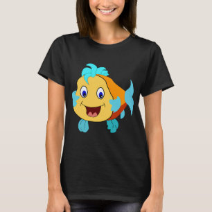 Gelukkig Goudvis Cartoon Personage T-shirt