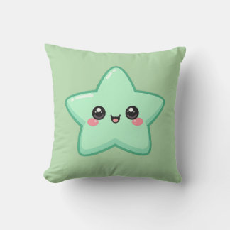 Gelukkig Groene Ster Kawaii Kussen 