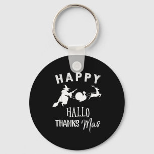 Gelukkig Hallothanksmas Halloween Heks Thanksgivin Sleutelhanger
