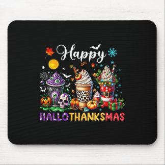 Gelukkig Hallothanksmas Halloween Koffie Latte Dan Muismat