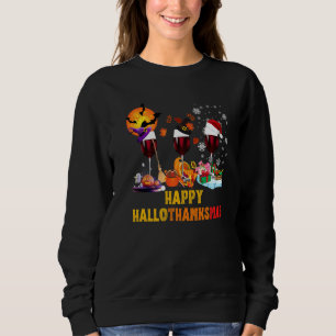 Gelukkig Hallothanksmas Wijnglazen Heks Kerstman H Trui