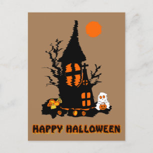 Gelukkig Halloween Ansichtkaart Feestdagenkaart