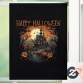 GELUKKIG HALLOWEEN, castel, pompoen Raamsticker (Huis)
