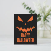 Gelukkig Halloween Cool enge Jack O'Lantern pompoe Briefkaart (Staand voorkant)