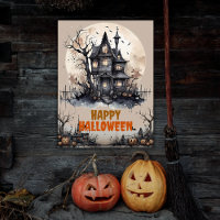Gelukkig Halloween Eerie spookhuis