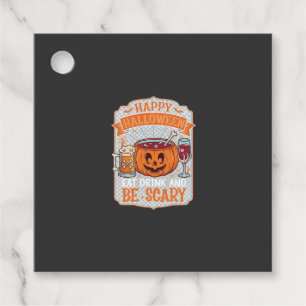 Gelukkig Halloween Eet Drink Wees eng Pompoen Kete Bedankjes Labels