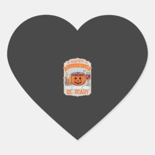 Gelukkig Halloween Eet Drink Wees Eng Pompoen Kete Hart Sticker