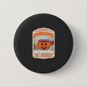 Gelukkig Halloween Eet Drink Wees Eng Pompoen Kete Ronde Button 5,7 Cm