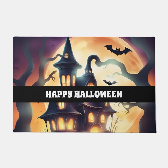 Gelukkig halloween eng huis deurmat (Voorkant)