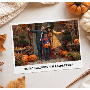 Gelukkig Halloween familie foto kaart, Halloween 2 Kaart