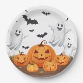 Gelukkig Halloween-feest Papieren Bordje