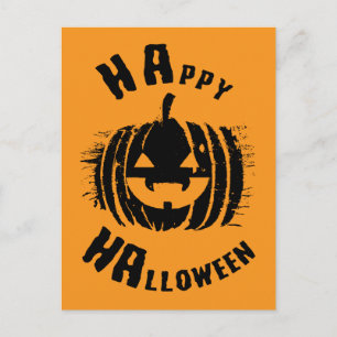 Gelukkig Halloween-feest Pompoen Briefkaart