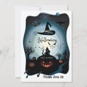 Gelukkig Halloween Feest "Snoep of een grap" Magis Feestdagenkaart