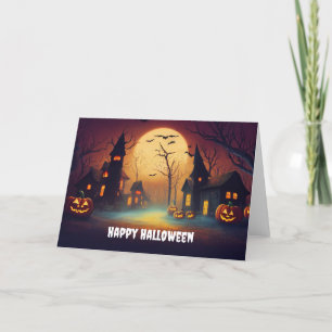 gelukkig halloween feestdagen kaart