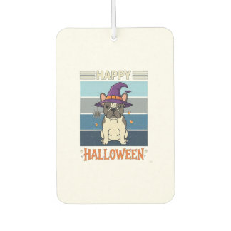 Gelukkig Halloween Franse Bulldog Heks Spinnenweb  Luchtverfrisser