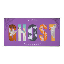 Gelukkig Halloween Geest Griezelig Schattig Paarse