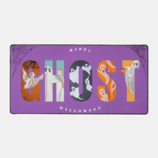 Gelukkig Halloween Geest Griezelig Schattig Paarse Bureaumat
