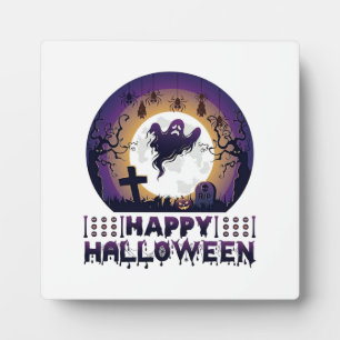 Gelukkig Halloween Geest Vleermuizen Spinnen_1 Fotoplaat