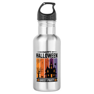 Gelukkig Halloween Geestenfeest Spokenhuis T-shirt Waterfles