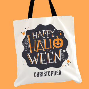 Gelukkig Halloween gepersonaliseerde snoep of grie Draagtas