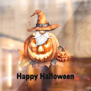 Gelukkig Halloween Gnome venster Cling Raamsticker