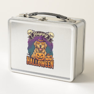Gelukkig Halloween Golden Retriever Heksenhoed Pom