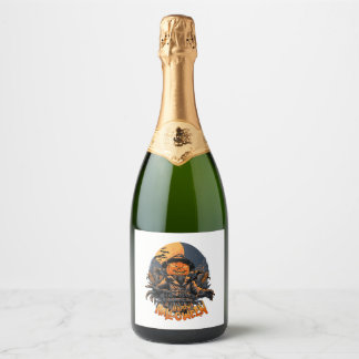 Gelukkig Halloween Graphic T Shirt Gift Idee voor Sparkling Wijnetiket