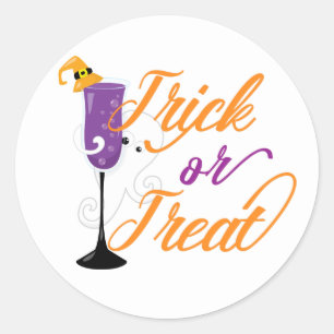 Gelukkig Halloween Grapjas Feestje Geest Cocktail  Ronde Sticker
