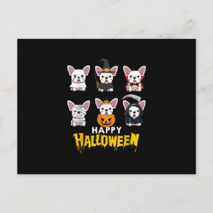 Gelukkig Halloween Grappige Honden Kostuum Schatti Feestdagenkaart