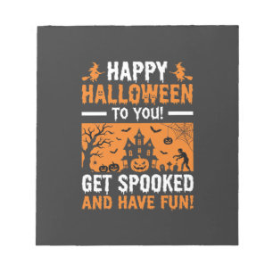 Gelukkig Halloween Griezelig Gehekst Huis Citaat Notitieblok