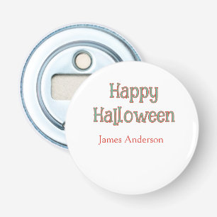 Gelukkig Halloween groen oranje pastel trendy mode Button Flesopener