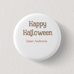 Gelukkig Halloween groen oranje pastel trendy mode Ronde Button 3,2 Cm