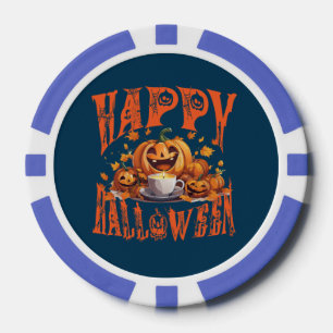 Gelukkig Halloween Groep van Gelukkige Jack-O-Lant Poker Chips
