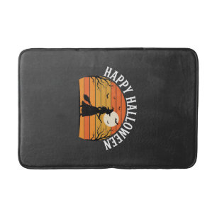 Gelukkig Halloween Heks Zonsondergang Ontwerp_1 Badmat