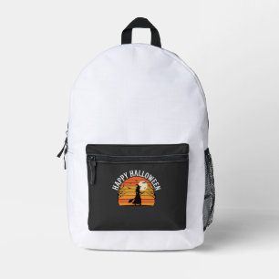 Gelukkig Halloween Heks Zonsondergang Ontwerp_1 Bedrukte Rugzak