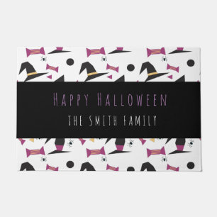 Gelukkig Halloween Heksen Snoep Patroon Naam Deurm Deurmat