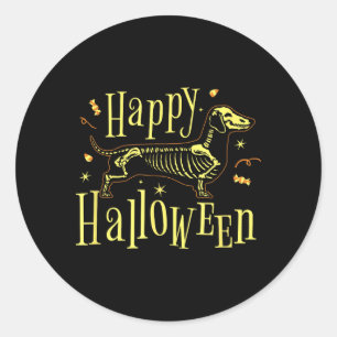 Gelukkig Halloween Hond - Grappig Halloween Ronde Sticker