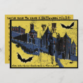 Gelukkig Halloween Huwelijk Spooky Geest Bruid & B Kaart (Voorkant / Achterkant)