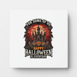 Gelukkig Halloween Is Elke Dag Gehekeld Kasteel Po Fotoplaat