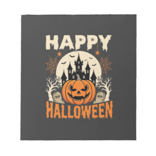 Gelukkig Halloween Jack O Lantern Geheime Kasteel Notitieblok
