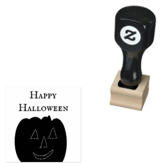 Gelukkig Halloween Jack-o’-lantern rubberen stempe Rubberstempel