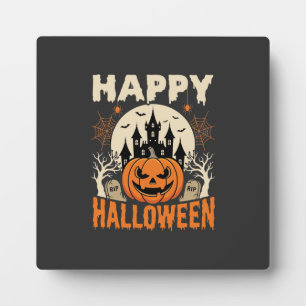 Gelukkig Halloween Jack O Lantern Spook Kasteel Fotoplaat