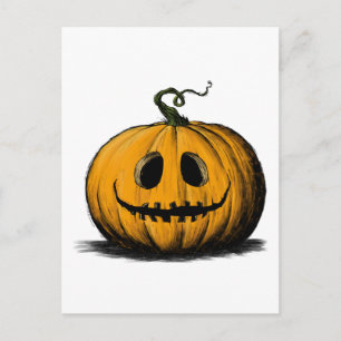 Gelukkig Halloween Jack O'Lantern Volwassene Natuu Briefkaart