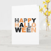 Gelukkig Halloween Kaart (Gele Bloem)