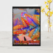 GELUKKIG HALLOWEEN! KAART (Gele Bloem)