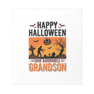 Gelukkig Halloween Kleinzoon Vintage Griezelige Sh Notitieblok