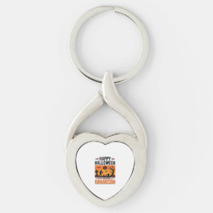 Gelukkig Halloween Kleinzoon Vintage Griezige T-sh Sleutelhanger