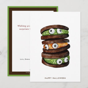 Gelukkig Halloween-koekje Feestdagenkaart