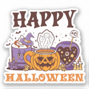 Gelukkig Halloween koffie brouwen Sticker