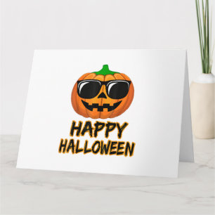 Gelukkig Halloween Kostuum Grappige Pompoen Kaart